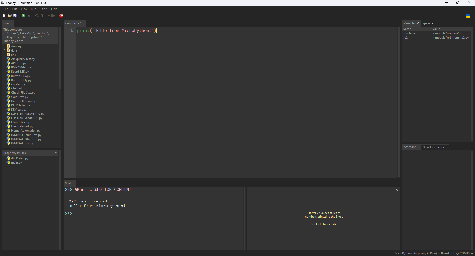 First Program