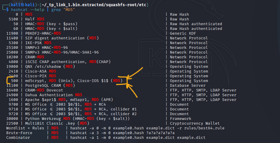 Hashcat Mode Select