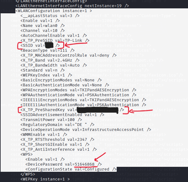 WiFi Credentials