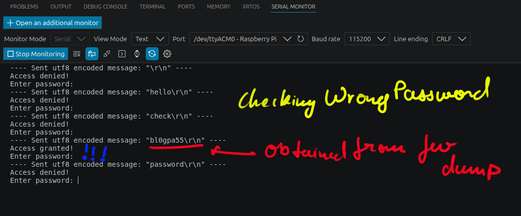 Using the Password