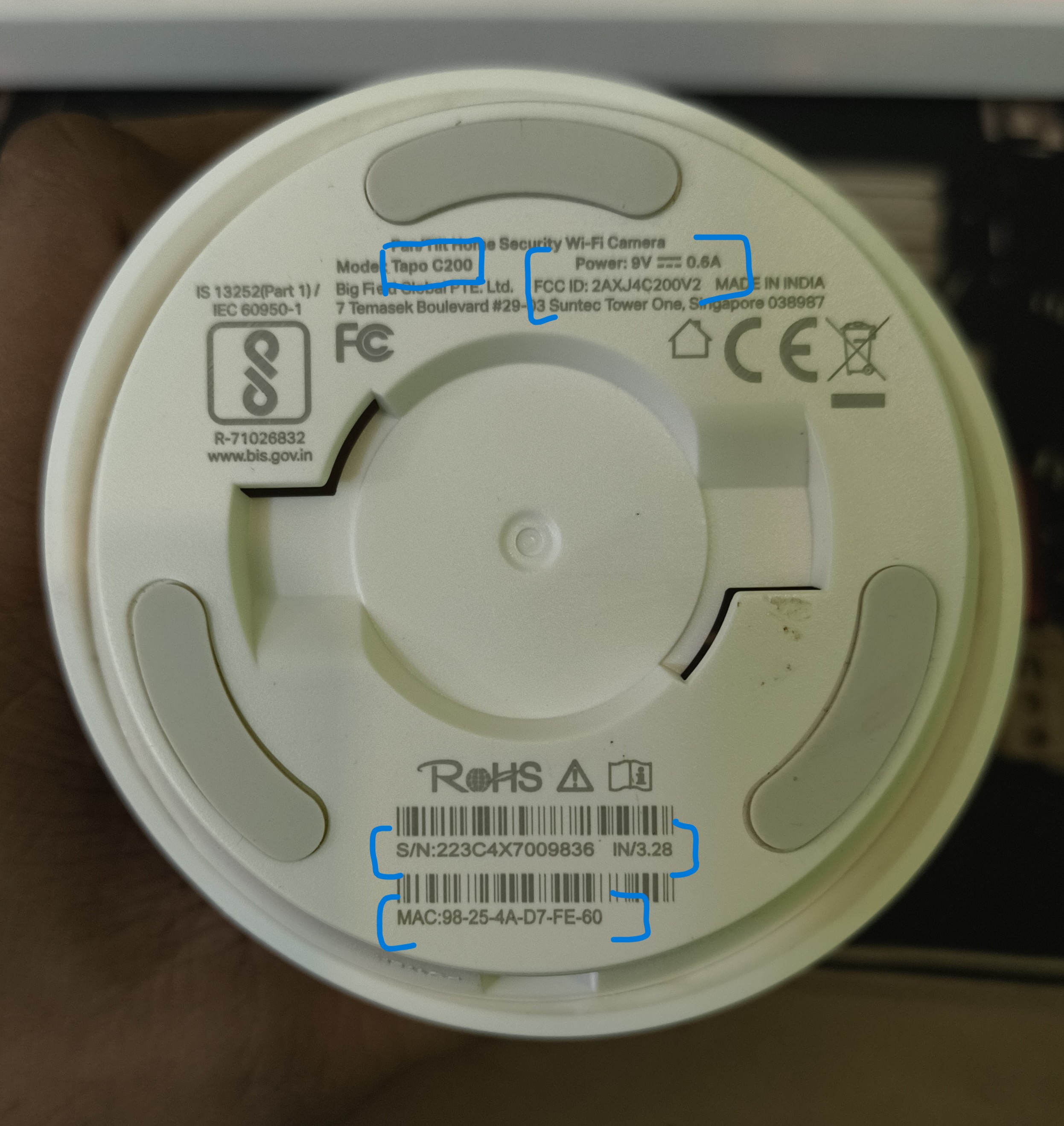 Label of the Camera